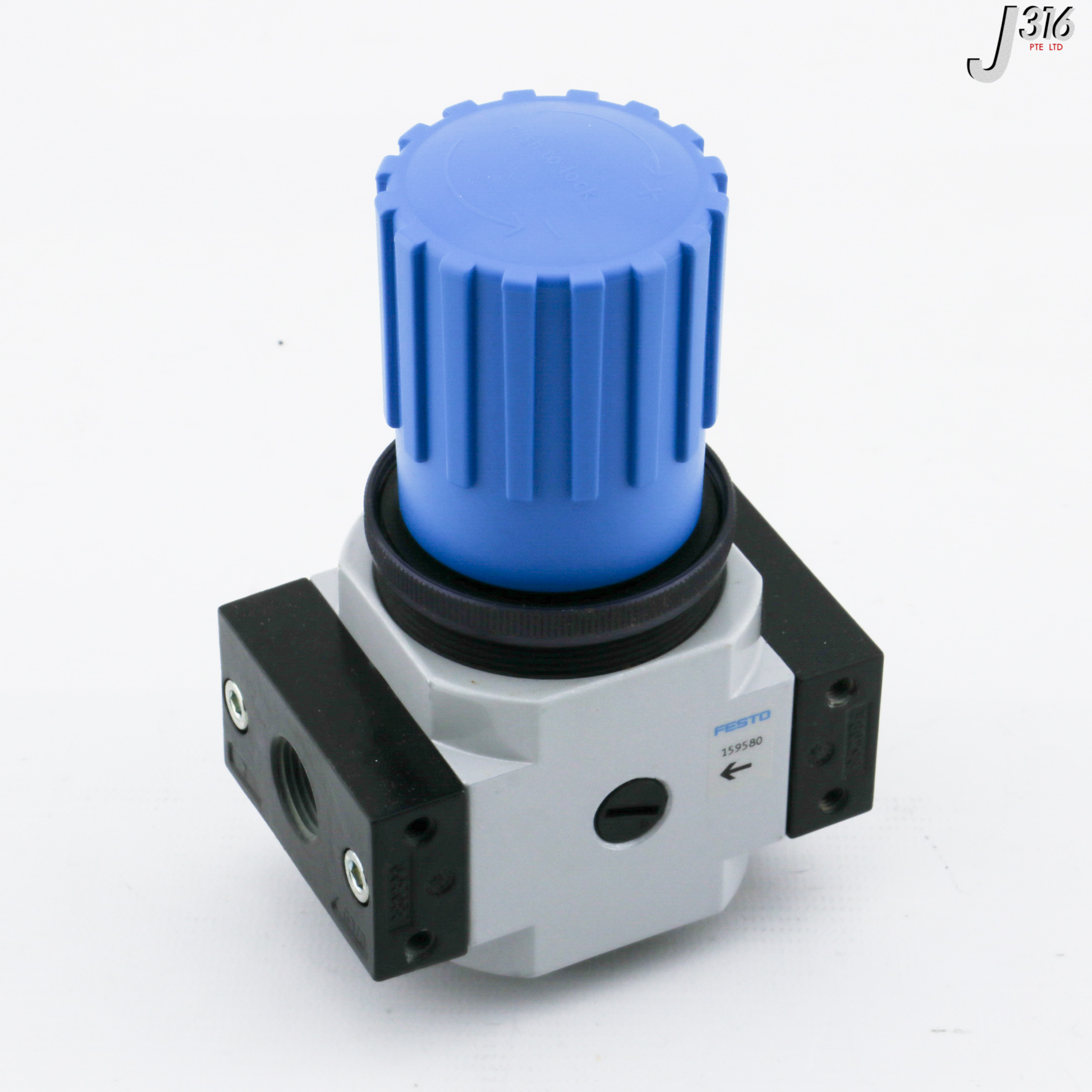 31739 FESTO PRESSURE REGULATOR W/ PRESSURE GAUGE (NEW) LR-3/8-D
